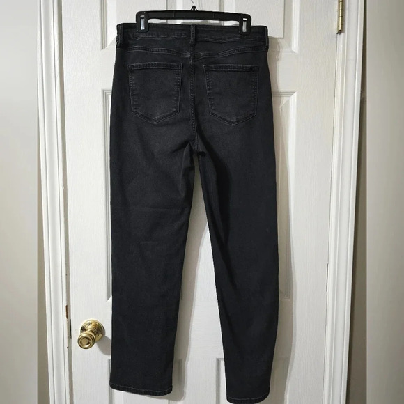 Nine West High Waist Slim Straight Sculpting Jeans, Black Wash, Stretch, EUC! - Picture 3 of 10
